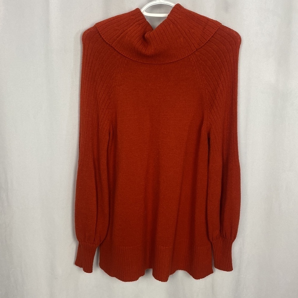 Anthropologie by Anthropologie Burnt Orange Turtleneck Sweater - Picture 11 of 12